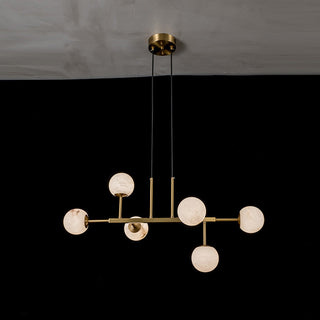 Zovenel Lustre Laiton Albâtre Art Nordique Premium
