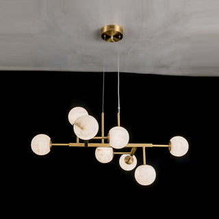 Zovenel Lustre Laiton Albâtre Art Nordique Premium