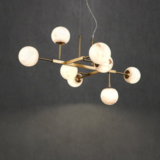 Zovenel Lustre Laiton Albâtre Art Nordique Premium