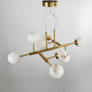 Zovenel Lustre Laiton Albâtre Art Nordique Premium