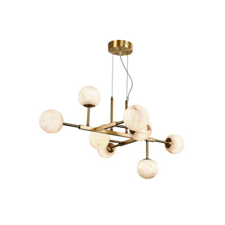 Zovenel Lustre Laiton Albâtre Art Nordique Premium