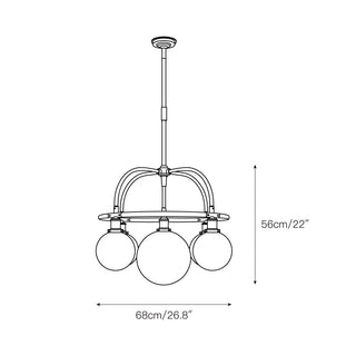 Vathea Lustre Métal Verre Minimaliste Moderne