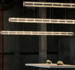 Lyliris Suspension Linéaire en Verre Minimaliste