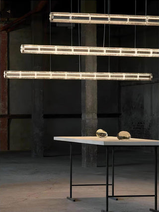 Lyliris Suspension Linéaire en Verre Minimaliste