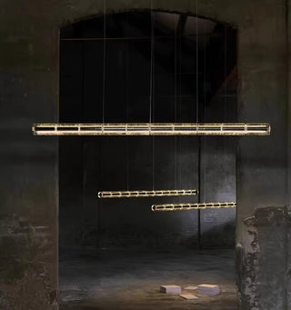 Lyliris Suspension Linéaire en Verre Minimaliste