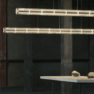 Lyliris Suspension Linéaire en Verre Minimaliste