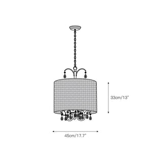 Avnoren Suspension Cristal Naturel Vintage