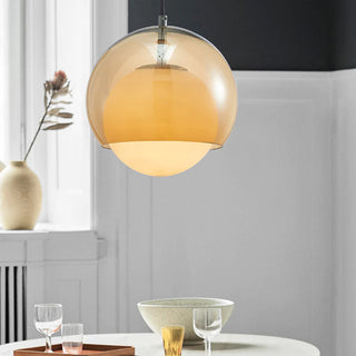 Valentina Minimaliste LED Suspension Métal/Verre Chambre À Coucher