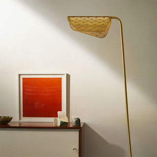 Triad Lampadaire Géométrique en Or