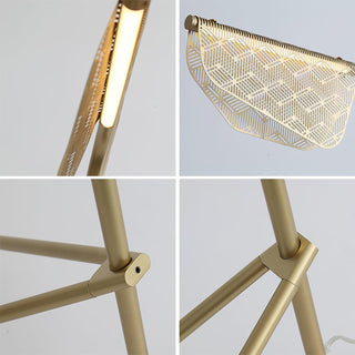 Triad Lampadaire Géométrique en Or