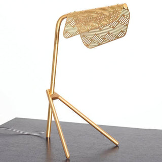 Lattice Lampe de Table Géométrique en Or
