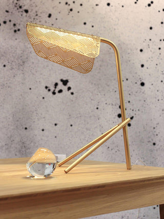 Lattice Lampe de Table Géométrique en Or