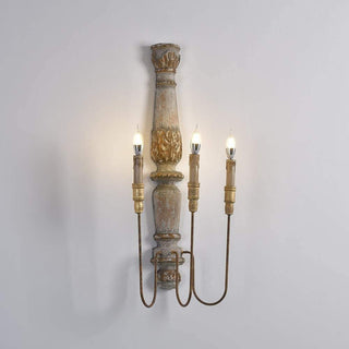 Vevenir Applique Murale Bois Bougie Vintage