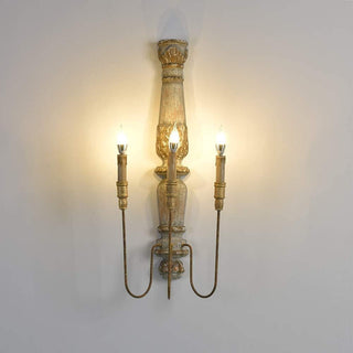 Vevenir Applique Murale Bois Bougie Vintage