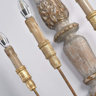 Vevenir Applique Murale Bois Bougie Vintage