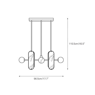 Orshaisra Suspension Albâtre Minimaliste Moderne