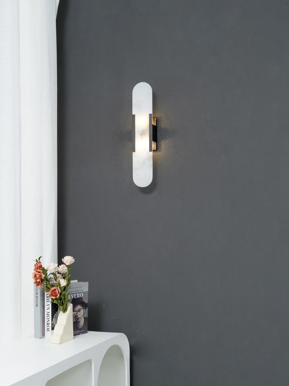 Olraeia Applique Murale Double en Albâtre