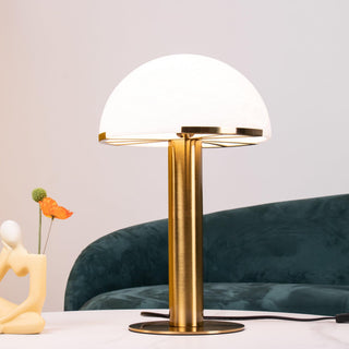 Ibera Lampe de Table en Albâtre et Métal