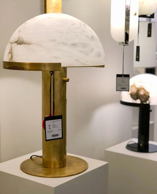 Ibera Lampe de Table en Albâtre et Métal
