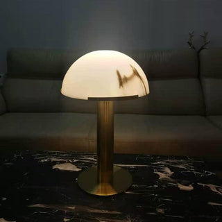 Ibera Lampe de Table en Albâtre et Métal