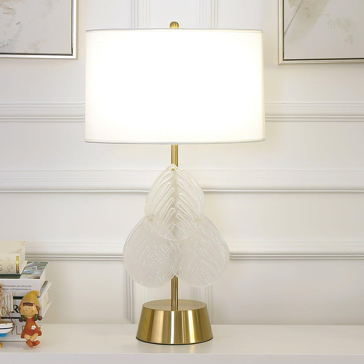 Elara Elegant Glass Table Lamp-Neutral Decor