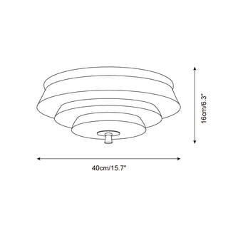 Mellow Plafonnier Forme Ondulée à Couches-Luire