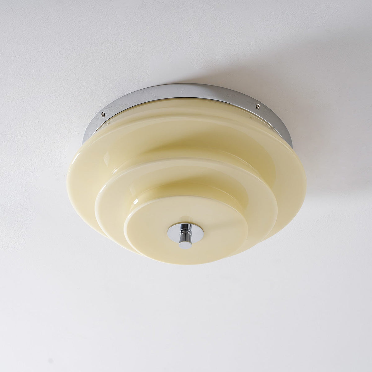 Tiered Glass Ceiling Light-Neutral Decor