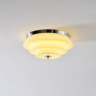 Tiered Glass Ceiling Light-Neutral Decor