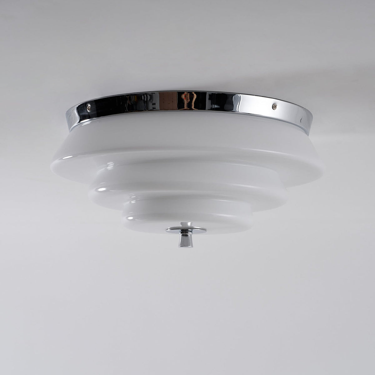 Tiered Glass Ceiling Light-Neutral Decor