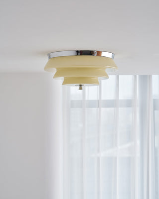 Tiered Glass Ceiling Light-Neutral Decor