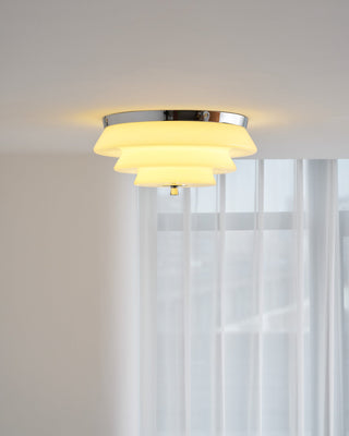 Tiered Glass Ceiling Light-Neutral Decor