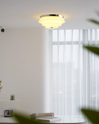 Tiered Glass Ceiling Light-Neutral Decor