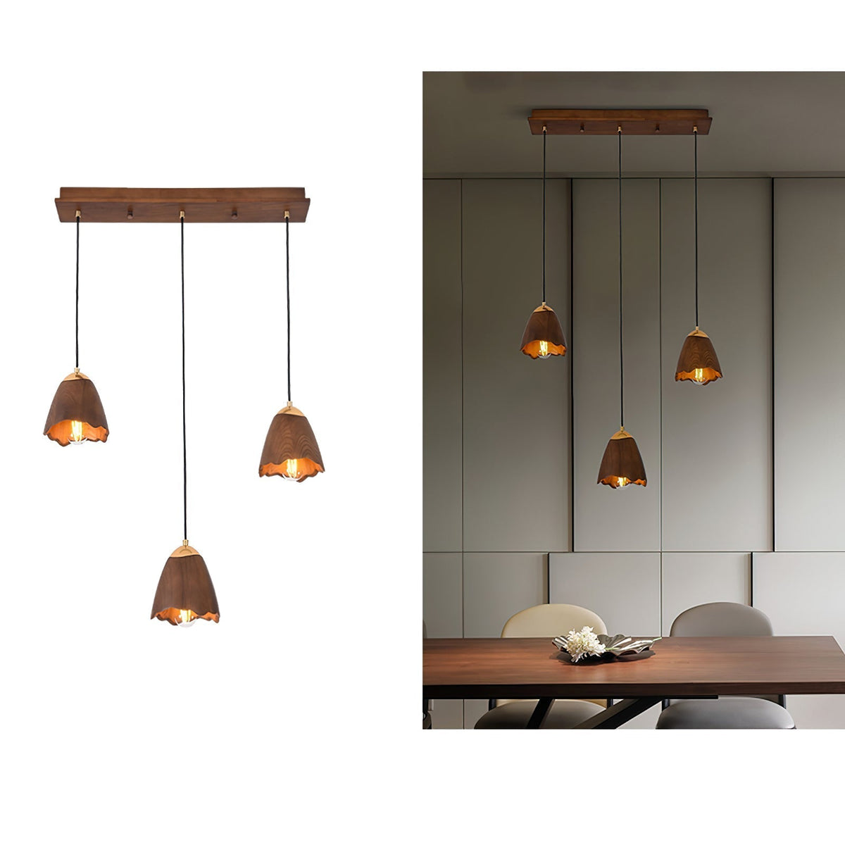 Salilia Suspension Moderne Minimaliste en Bois