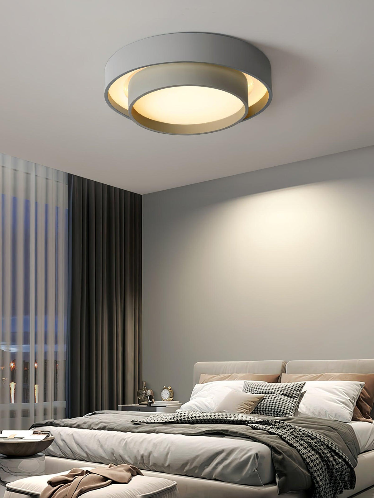 Velaline Plafonnier Double Couche Cylindre Moderne