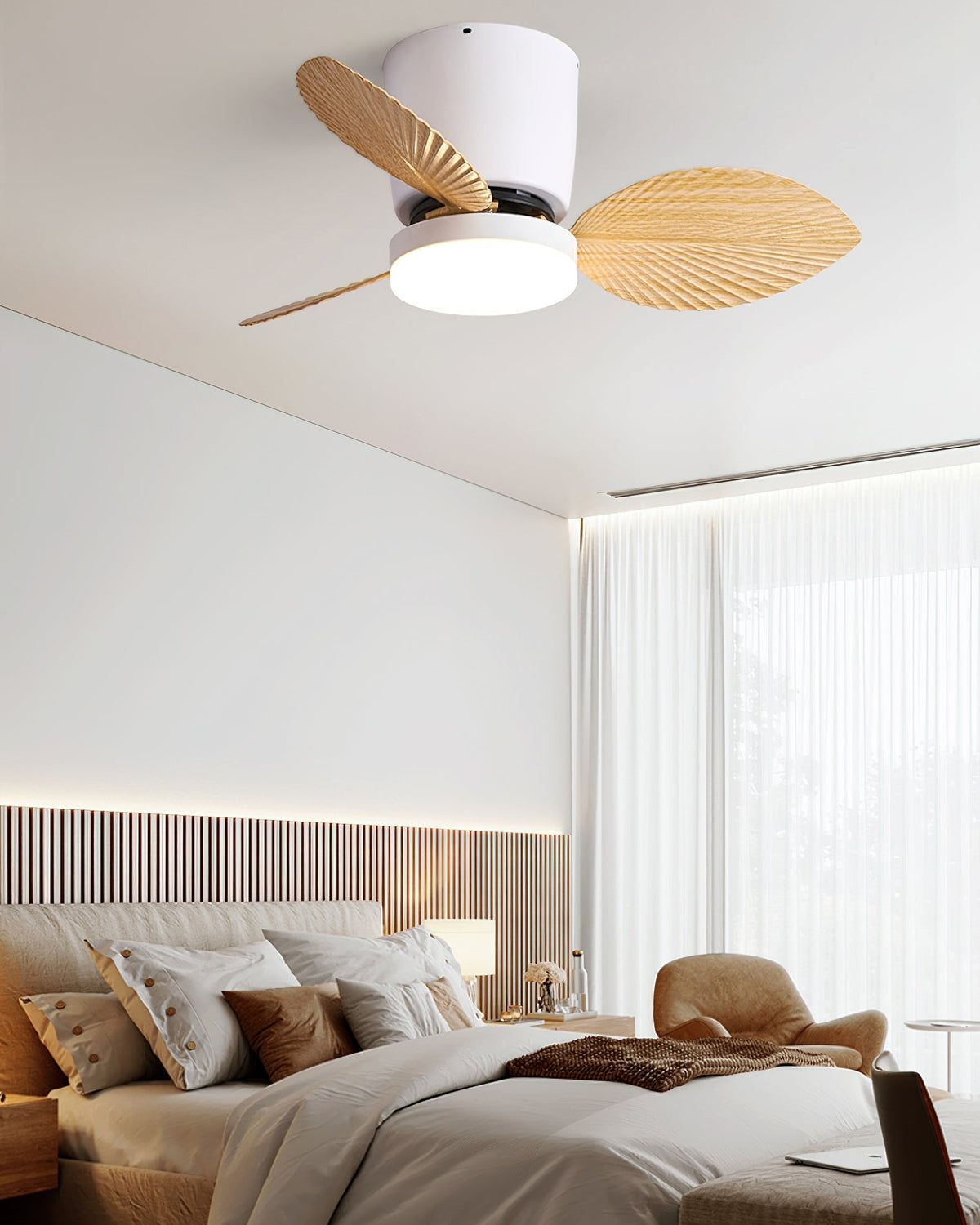 Lifestyle image showing the Melorie fan in a contemporary living space.