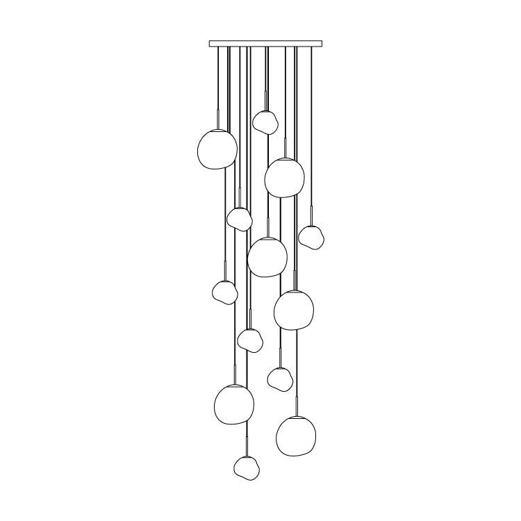 Multi Lava Round Pendant Lamp-Neutral Decor