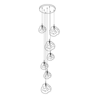 Milo Suspension Soufflé Cluster Irrégulier Sculptural