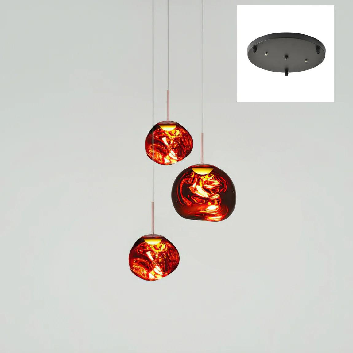 Multi Lava Round Pendant Lamp-Neutral Decor