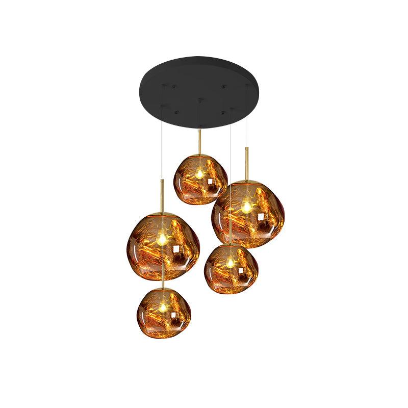 Multi Lava Round Pendant Lamp-Neutral Decor