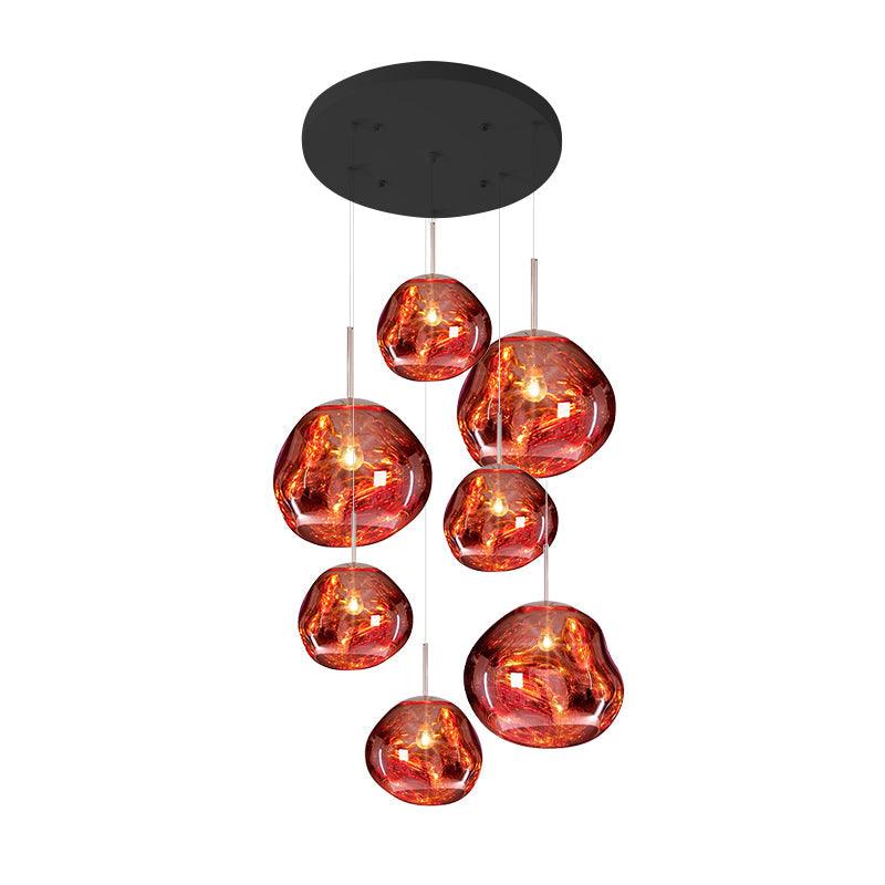 Multi Lava Round Pendant Lamp-Neutral Decor