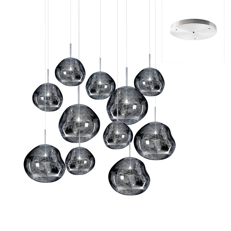 Multi Lava Round Pendant Lamp-Neutral Decor
