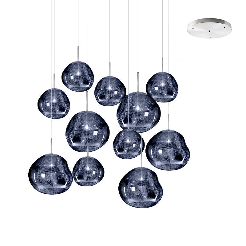 Multi Lava Round Pendant Lamp-Neutral Decor