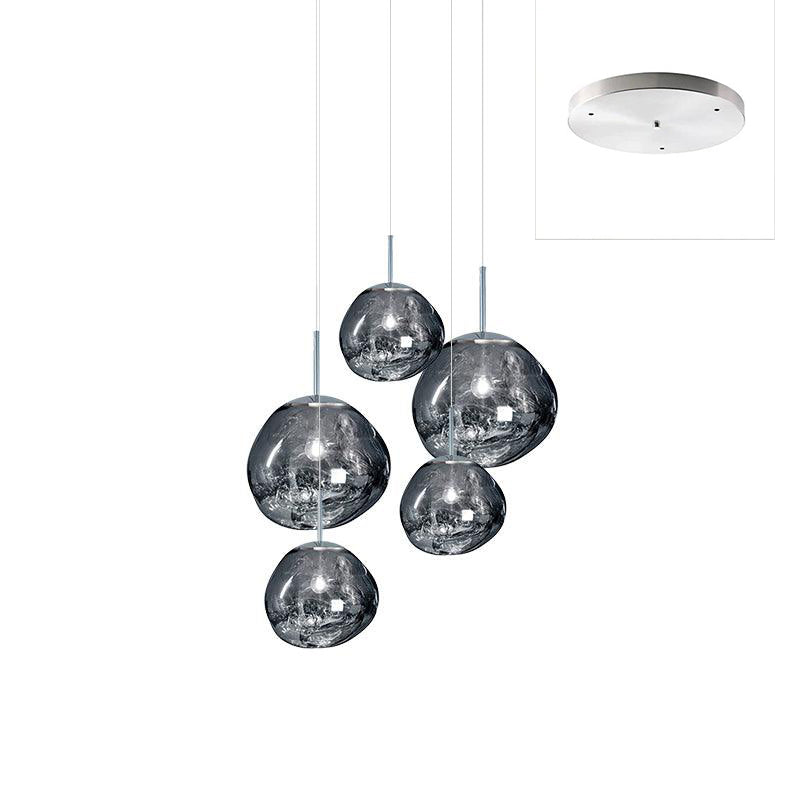 Multi Lava Round Pendant Lamp-Neutral Decor