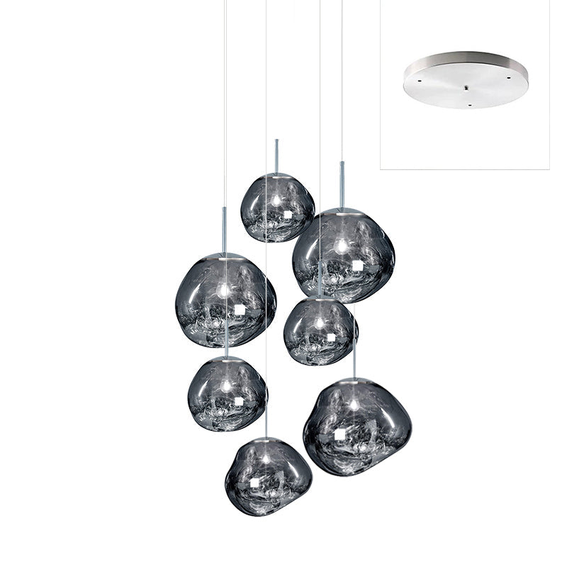 Multi Lava Round Pendant Lamp-Neutral Decor