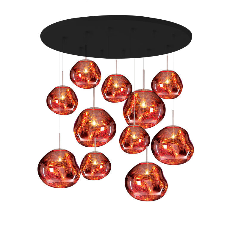 Multi Lava Round Pendant Lamp-Neutral Decor