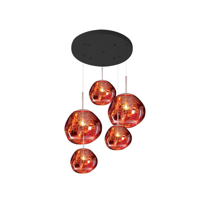 Multi Lava Round Pendant Lamp-Neutral Decor