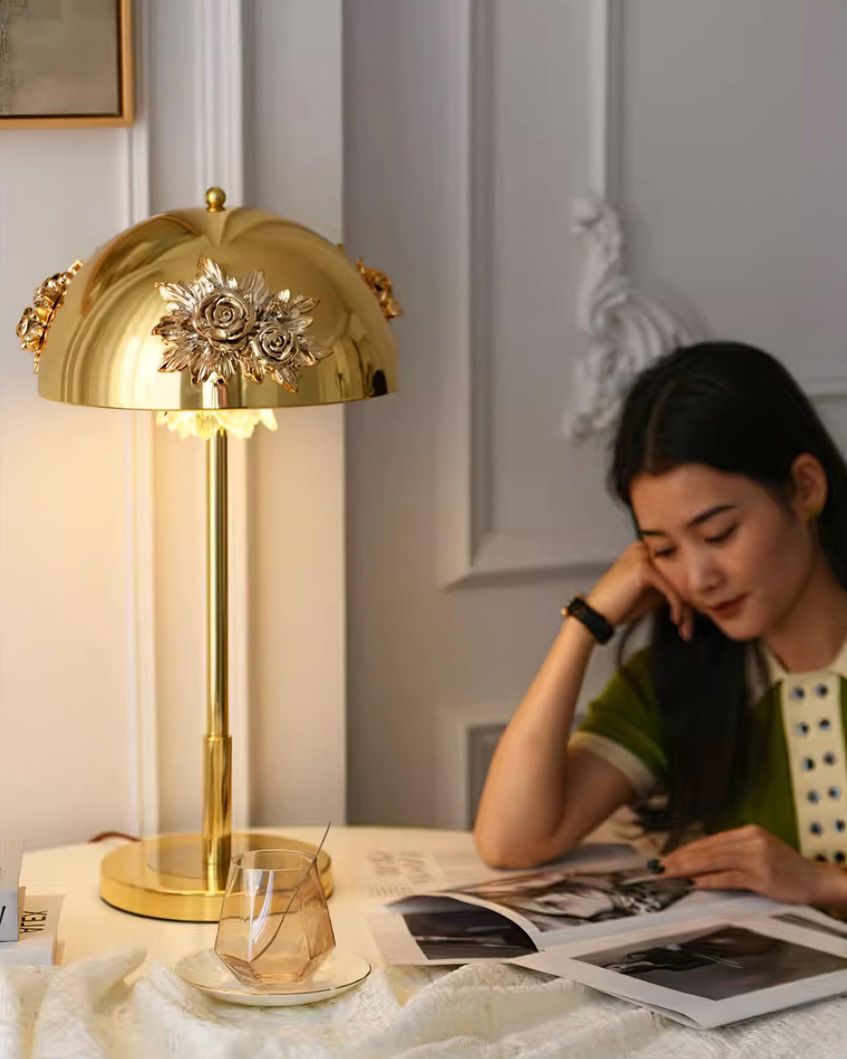Uvaris Romantic Crystal Table Lamp-Neutral Decor