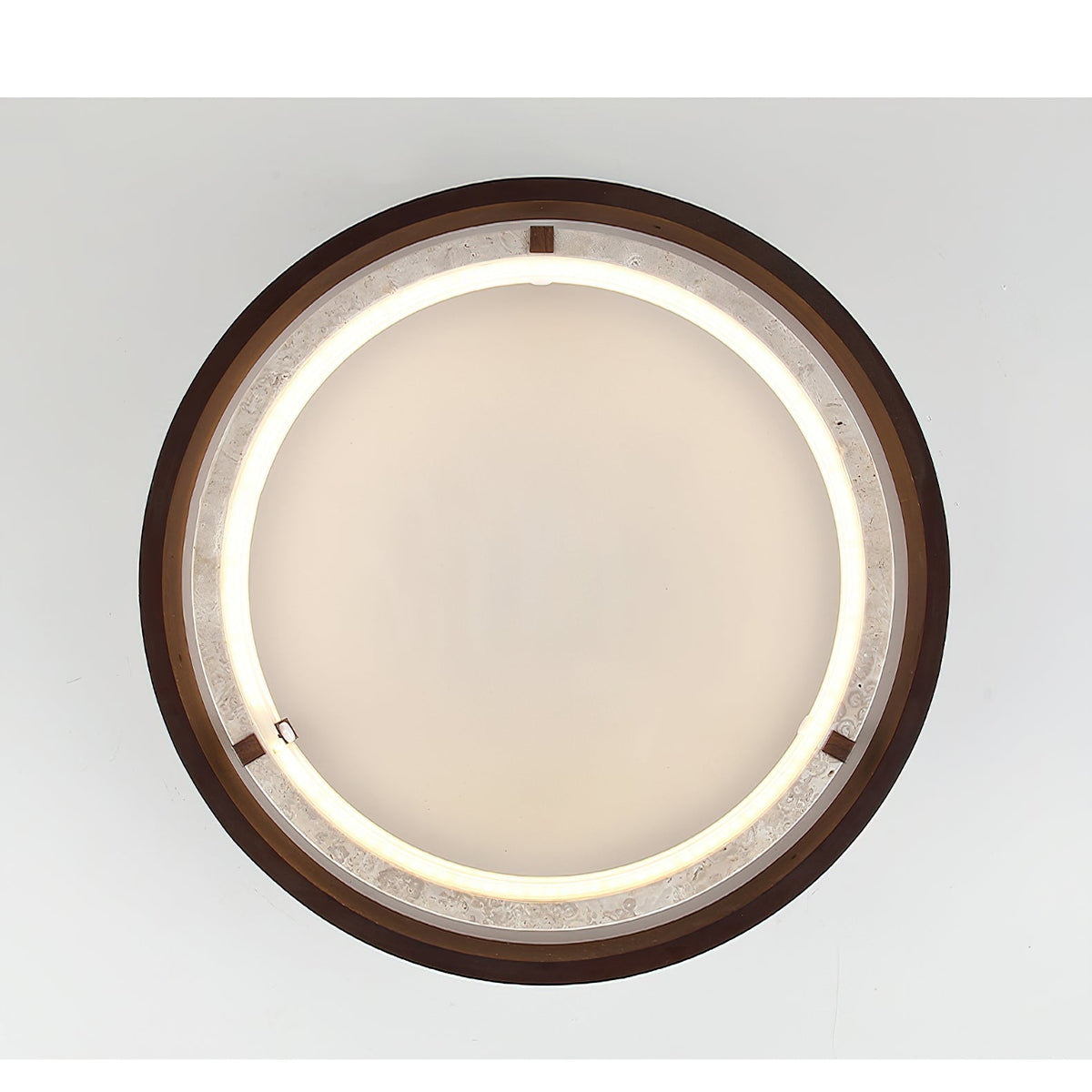 The Menine Ceiling Light turned off, showcasing its material beauty.