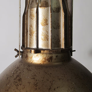 Coshae Suspension Métal Verre Industriel Vintage