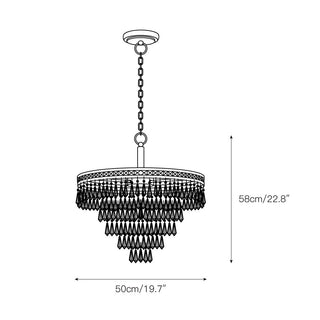 Eurvaryra Lustre Métal Cristal Luxe Postmoderne